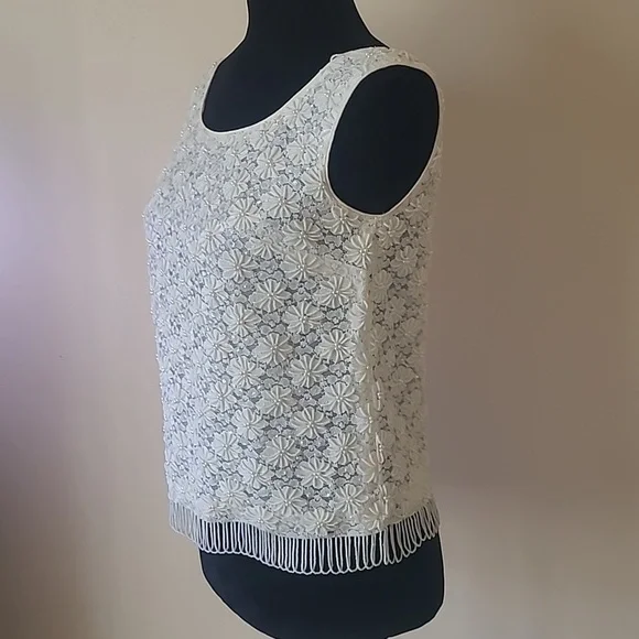 TheEverllitCo. Cashmere Angora beaded tank size 36 - Picture 4 of 11